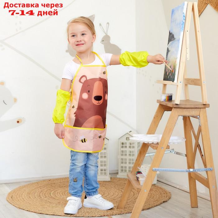 Набор детский для творчества Collorista "Мишка" фартук 49 х 39 см и нарукавники - фото 4 - id-p226959716