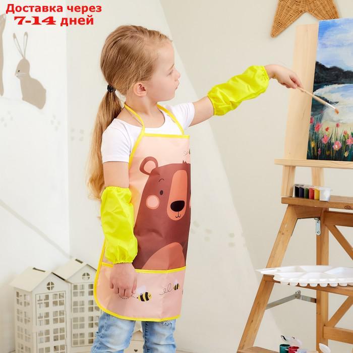 Набор детский для творчества Collorista "Мишка" фартук 49 х 39 см и нарукавники - фото 6 - id-p226959716