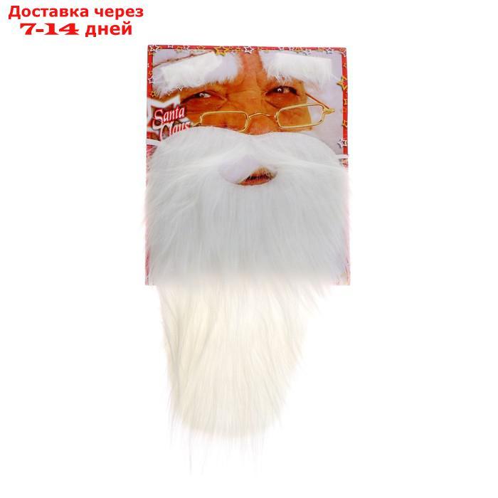 Карнавальная борода "Дед Мороз" с бровями - фото 1 - id-p226981539