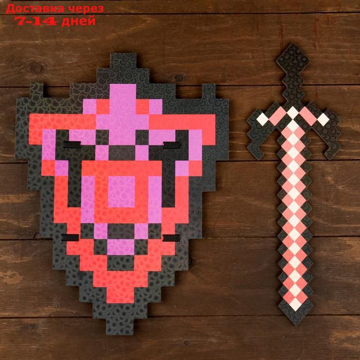 Набор деревянных сувениров "Рубиновое оружие" щит, меч - фото 9 - id-p226955281