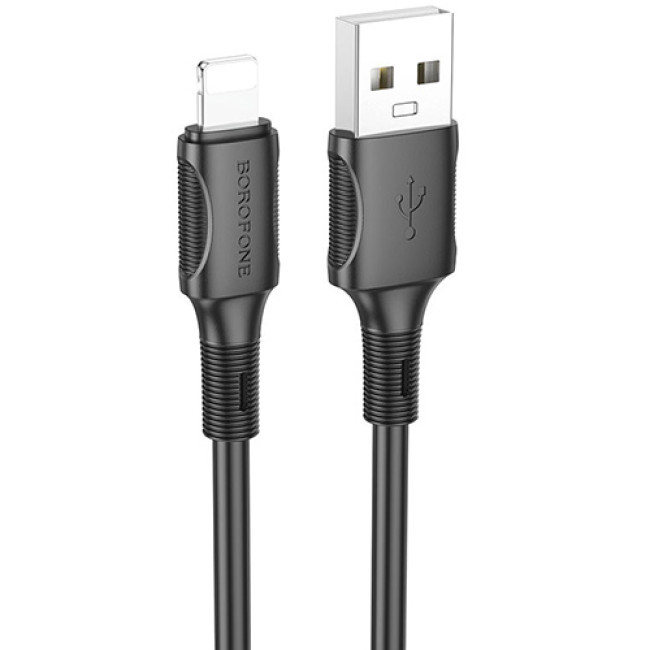 USB кабель Borofone BX80 Succeed Lighting, длина 1 метр Черный - фото 1 - id-p227163478