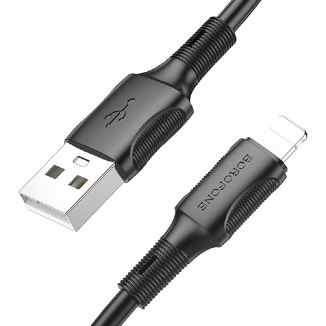 USB кабель Borofone BX80 Succeed Lighting, длина 1 метр Черный - фото 2 - id-p227163478