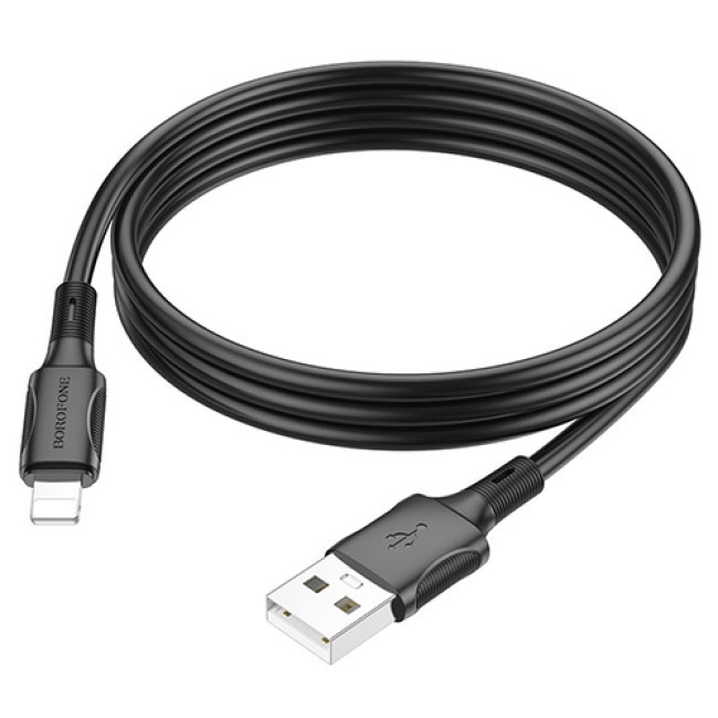 USB кабель Borofone BX80 Succeed Lighting, длина 1 метр Черный - фото 4 - id-p227163478