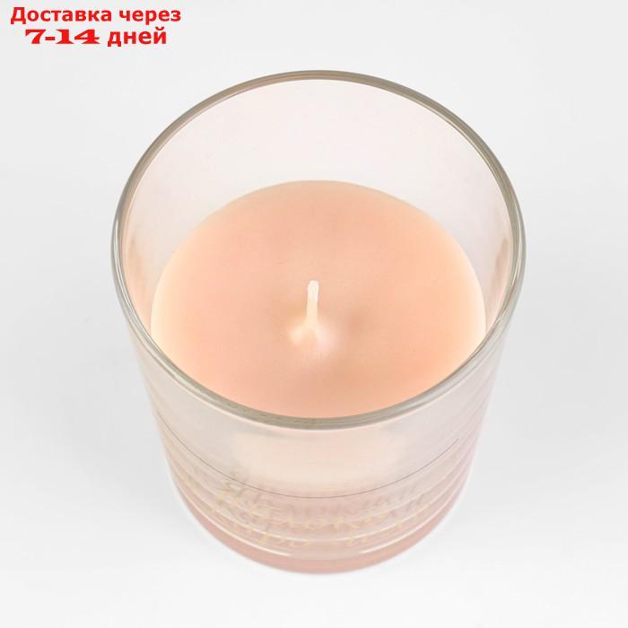 Свеча в стакане ароматическая "Яблоки в карамели", 6,5х8 см, бежевый - фото 4 - id-p226971052
