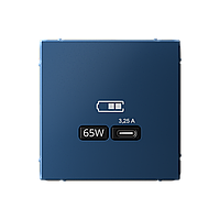 USB розетка тип-C 65W высокоскор.зарядка QC, PD, цвет Аквамарин (Schneider Electric ArtGallery)