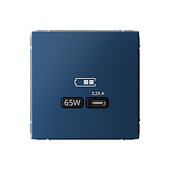 USB розетка тип-C 65W высокоскор.зарядка QC, PD, цвет Аквамарин (Schneider Electric ArtGallery)