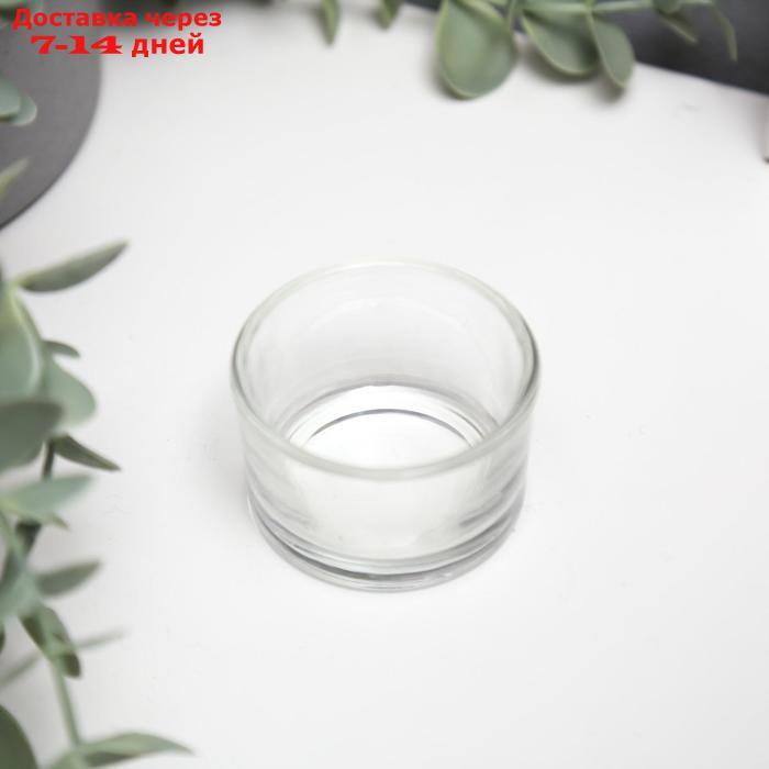Подсвечник стекло на 1 свечу "Круглый" прозрачный 3,2х5х5 см - фото 1 - id-p226967605