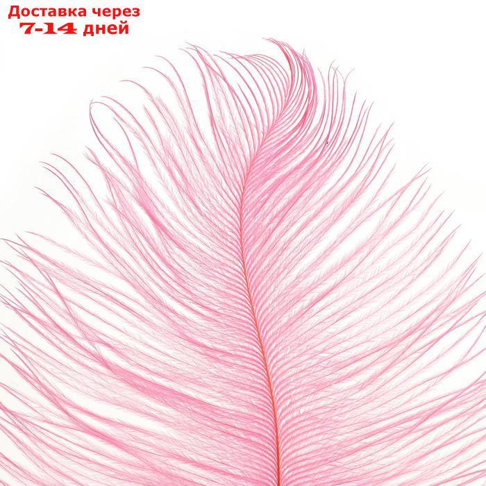 Перо для декора, размер: 25-30 см, цвет розовый - фото 2 - id-p226958260