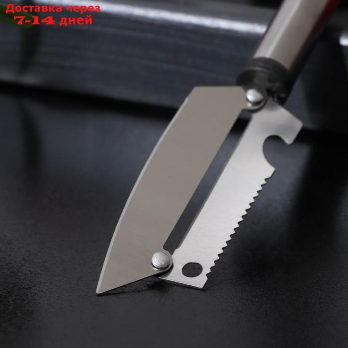 Шинковка, нож для нарезки, открывалка "Помощник", 3 в 1, 19,5 см (лезвие 9,8 см) - фото 2 - id-p226987054