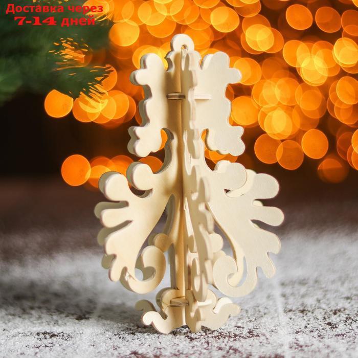 Сборная деревянная модель "Снежинка 9" (ёлочная игрушка) - фото 1 - id-p226980104