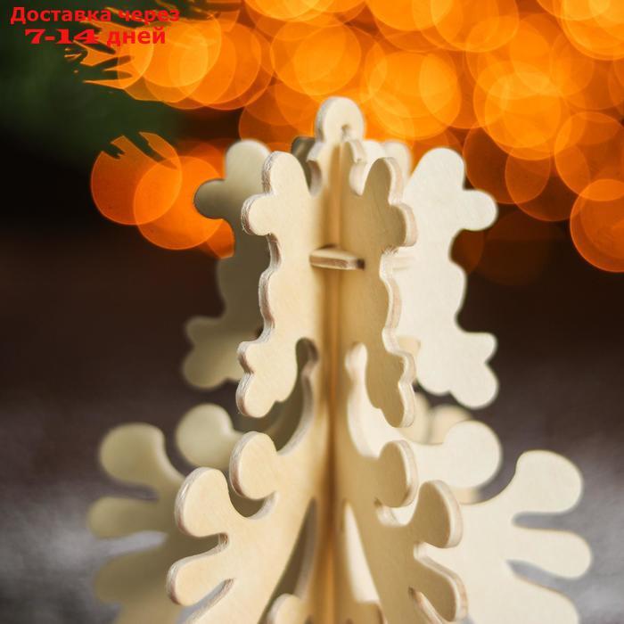 Сборная деревянная модель "Снежинка 9" (ёлочная игрушка) - фото 2 - id-p226980104
