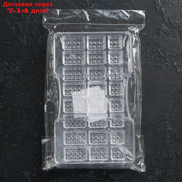 Форма для шоколада "Лего", 24 ячейки, 20×12×2,5 см, глубина 1,5 см - фото 4 - id-p226983640