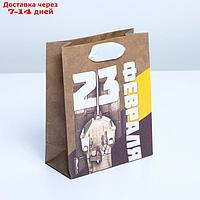 Пакет крафтовый "Танки", 12 × 15 × 5,5 см