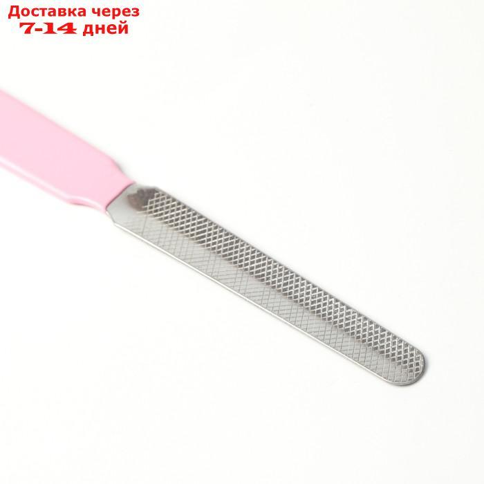 Набор по уходу за когтями: ножницы-когтерезы (отверстие 6 мм) и пилка, розовый с белым - фото 4 - id-p226975926