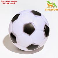 Игрушка пищащая "Мяч Футбол" для собак, 6,2 см, белая