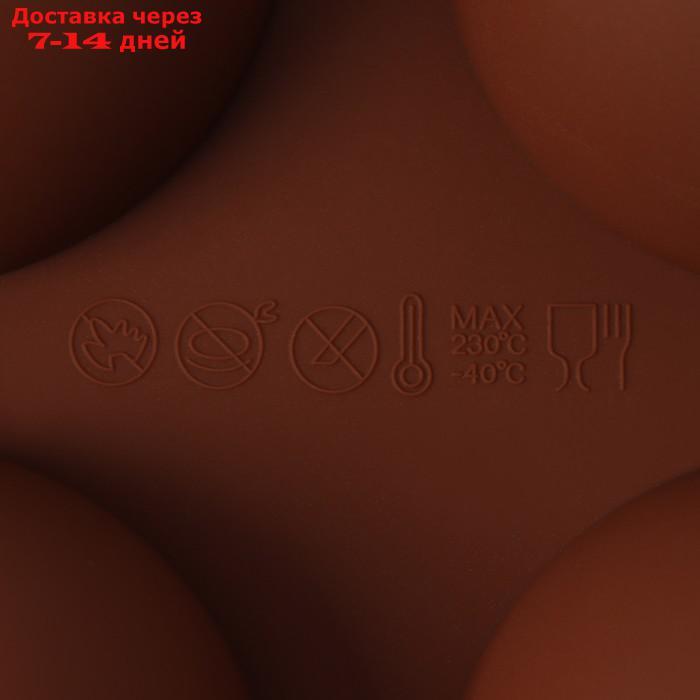 Форма для выпечки Доляна "Полусфера", 27×18 см, 6 ячеек (d=6,5 см), цвет МИКС - фото 3 - id-p226953378