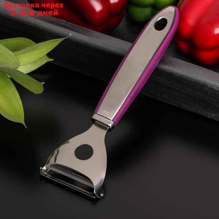 Овощечистка Доляна Blade, 18 см, ручка soft touch, цвет фиолетовый - фото 1 - id-p226951571
