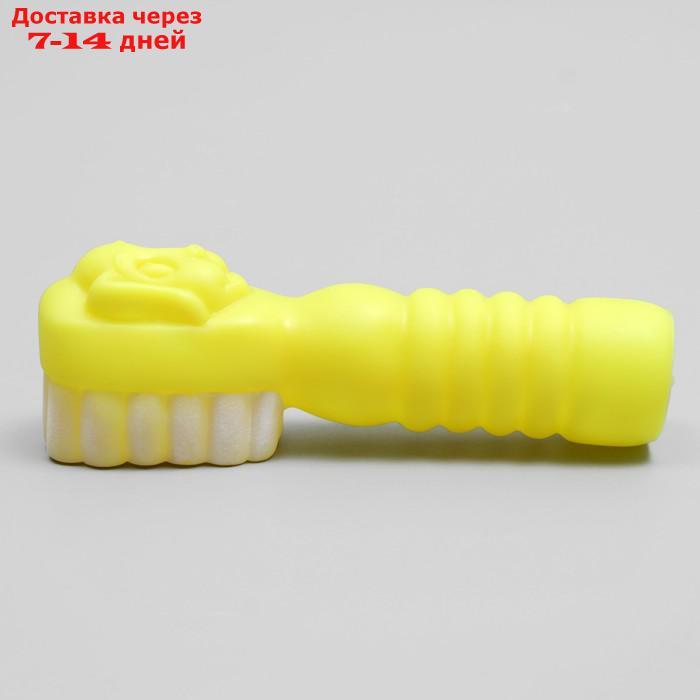Игрушка пищащая "Зубная щётка" для собак, 15 х 5 см, жёлтая - фото 2 - id-p226978625
