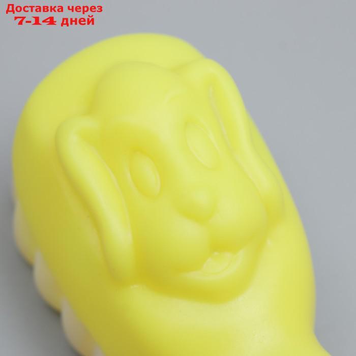 Игрушка пищащая "Зубная щётка" для собак, 15 х 5 см, жёлтая - фото 4 - id-p226978625