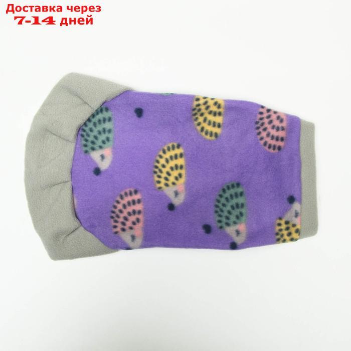 Толстовка с юбочкой "Ежики", размер XXL (ДС 45, ОШ 45, ОГ 55 см), серо-фиолетовая - фото 6 - id-p226978630