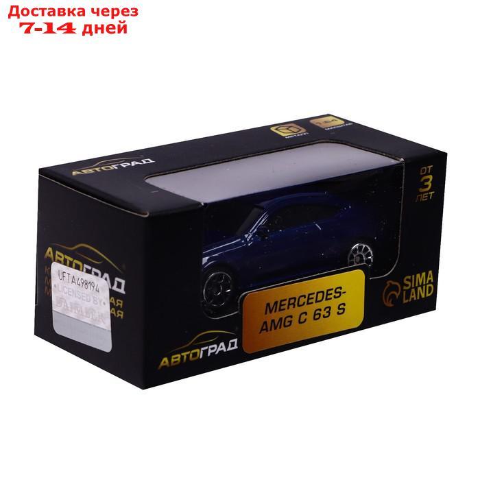 Машина металлическая MERCEDES-AMG C63 S COUPE, 1:64, цвет синий - фото 4 - id-p226980252