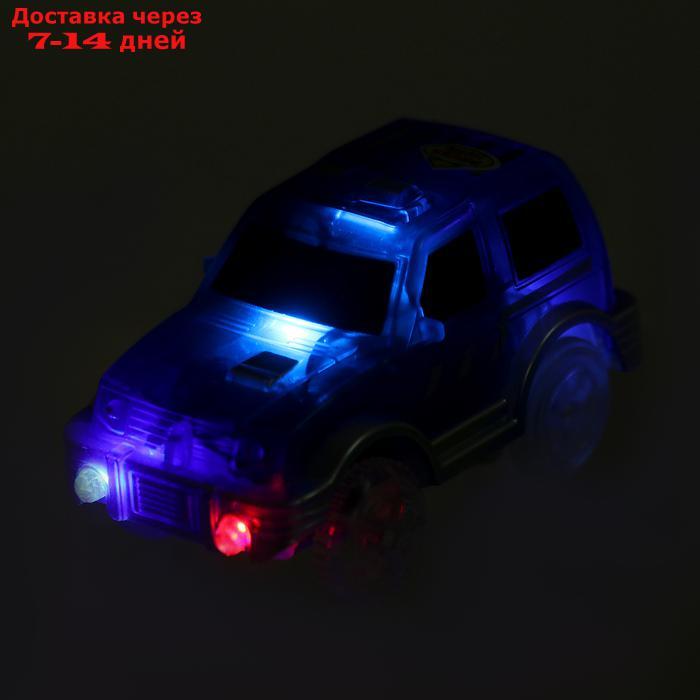 Машинка для гибкого трека Magic Tracks, с зацепами для петли, цвет синий - фото 7 - id-p226980280