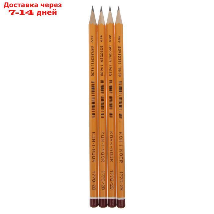 Набор 4шт карандаш ч/г K-I-N 1770 2B BLACK SUN, б/ласт (4157781) - фото 1 - id-p226980305