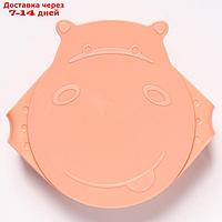 Детская тарелка Hello, Hippo! с крышкой, цвет карамельный