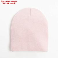 Шапка для девочки, цвет светло-розовый, размер 46-48