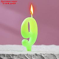 Свеча для торта цифра "Люминесцентная", 7.8 см, цифра "9"
