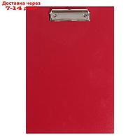 Планшет с зажимом А4, 2 мм, Calligrata прочный, картон/бумвинил, красный