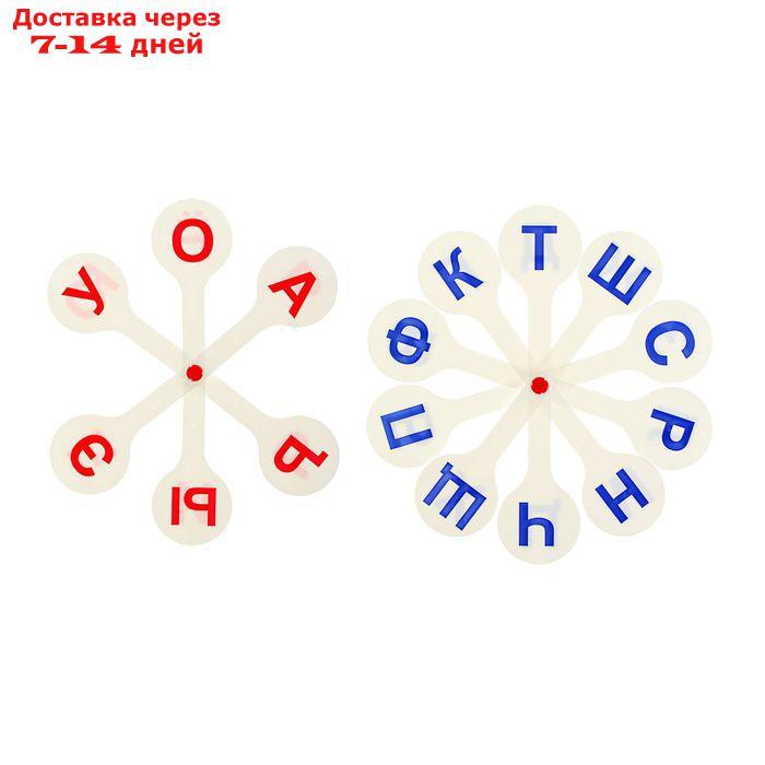 Касса "Веер", в наборе 2 веера: гласные и согласные буквы - фото 1 - id-p226958773