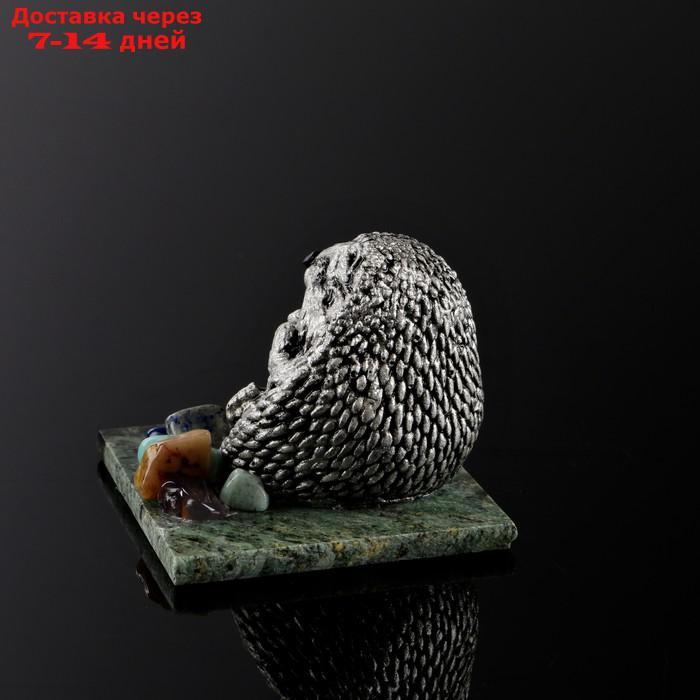 Сувенир "Ёжик", 5х5х4 см, змеевик, гипс, микс - фото 3 - id-p226969664