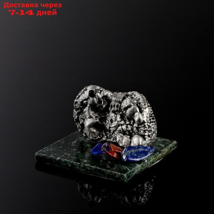 Сувенир "Ёжик", 5х5х4 см, змеевик, гипс, микс - фото 4 - id-p226969664