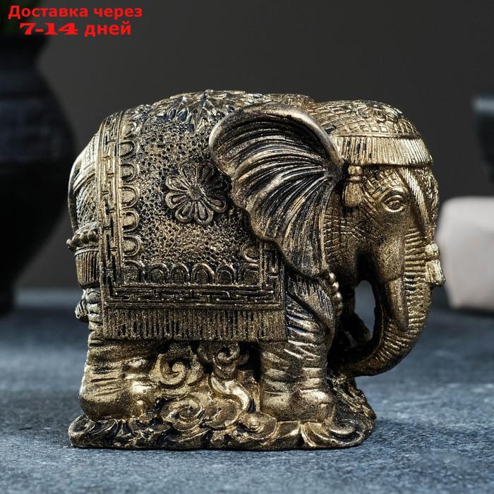 Фигура "Индийский слон" старое золото, 12х8х6см - фото 2 - id-p226978816