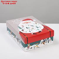 Коробка складная "Новогодние истории", 21 × 15 × 7 см