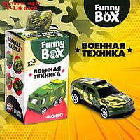 Набор для детей Funny Box "Военная техника": карточка, фигурка, лист наклеек, МИКС