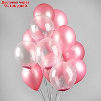 Букет из шаров "Мечта романтика", розовый, латекс, набор 18 шт.