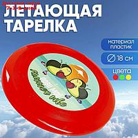 Летающая тарелка "Лови мой summer vibe", 18 см, цвета МИКС