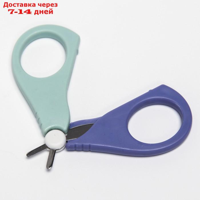 Детский маникюрный набор (ножницы, книпсер, пилка, пинцет), цвет голубой - фото 4 - id-p226976522