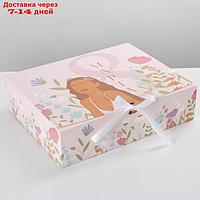 Коробка складная подарочная "8 марта, Girl", 31 × 24,5 × 9 см