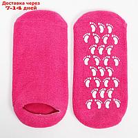Гелевые SPA-носочки на основе натуральных масел, увлажняющие, 1 пара, розовые