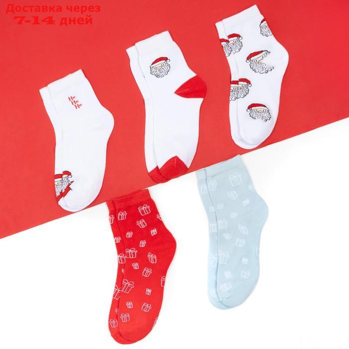 Набор женских носков "Санта" р. 36-39 (23-25 см), 5 пар - фото 2 - id-p226973396