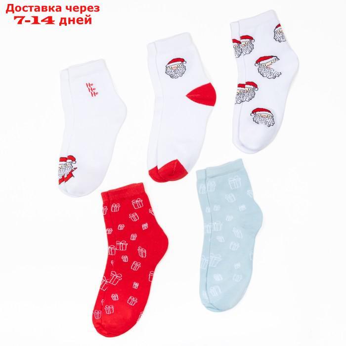 Набор женских носков "Санта" р. 36-39 (23-25 см), 5 пар - фото 4 - id-p226973396