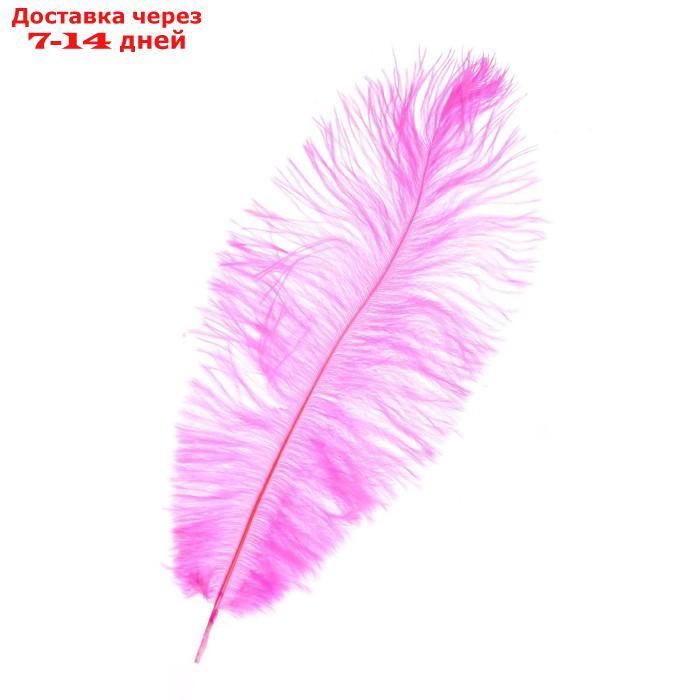 Перо для декора, размер: 20-24 см, цвет розовый - фото 3 - id-p226968080