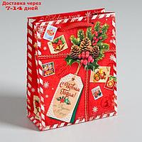 Пакет ламинированный вертикальный "Подарок от Деда Мороза", 12 × 15 × 5,5 см