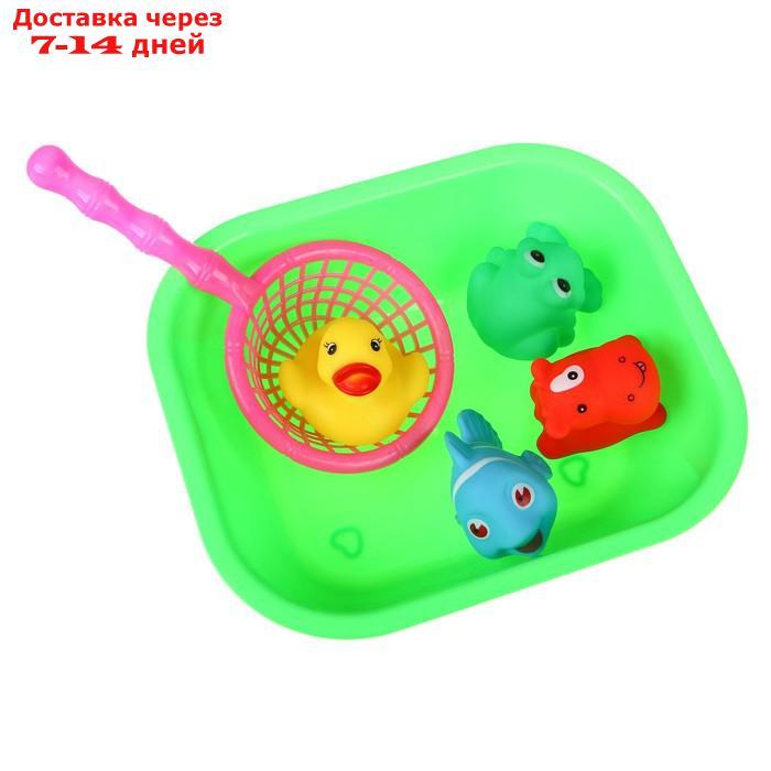 Набор резиновых игрушек для игры в ванной "Морские забавы", 6 предметов, цвета МИКС - фото 6 - id-p226964820