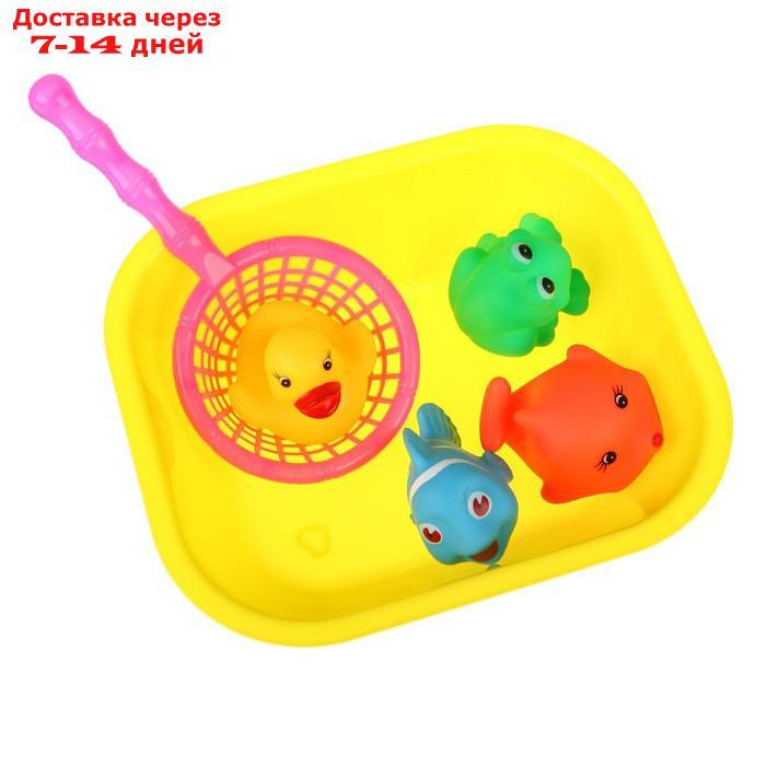 Набор резиновых игрушек для игры в ванной "Морские забавы", 6 предметов, цвета МИКС - фото 8 - id-p226964820