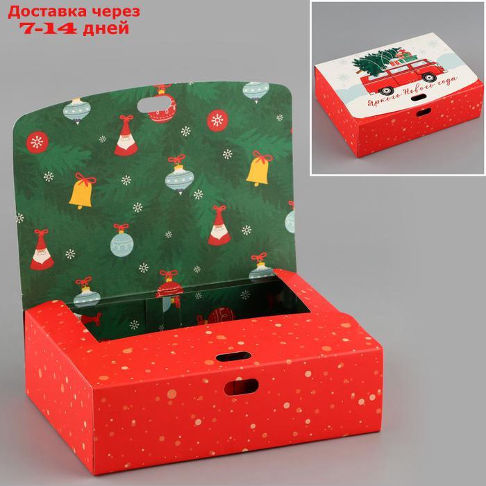 Коробка складная двухсторонняя "Новогодние истории", 16.5 × 12.5 × 5 см - фото 3 - id-p226956164