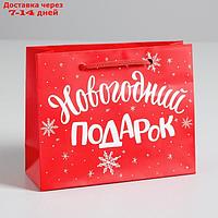 Пакет ламинированный горизонтальный "Новогодний подарок", S 5.5 см × 15 см × 12 см